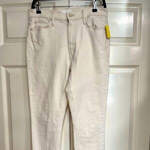 MOTHER Denim Women's Straight Leg Jeans w/Frayed Ankle NWOT Size 30